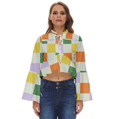 Board Pictures Chess Background Boho Long Bell Sleeve Top