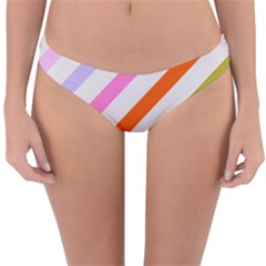 Lines Geometric Background Reversible Hipster Bikini Bottoms