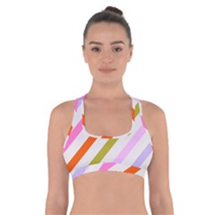 Lines Geometric Background Cross Back Sports Bra