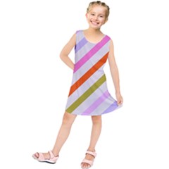 Lines Geometric Background Kids  Tunic Dress