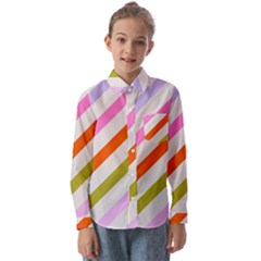 Lines Geometric Background Kids  Long Sleeve Shirt