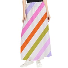 Lines Geometric Background Maxi Chiffon Skirt