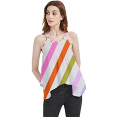 Lines Geometric Background Flowy Camisole Tank Top by Maspions