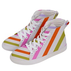 Lines Geometric Background Men s Hi-top Skate Sneakers