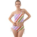 Lines Geometric Background Mini Tank Bikini Set View1