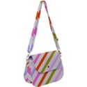 Lines Geometric Background Saddle Handbag View1