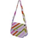 Lines Geometric Background Saddle Handbag View2