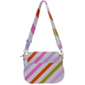 Lines Geometric Background Saddle Handbag View3