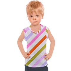 Lines Geometric Background Kids  Sport Tank Top