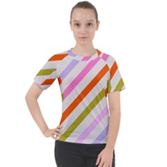 Lines Geometric Background Women s Sport Raglan T-shirt