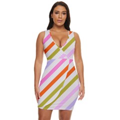 Lines Geometric Background Draped Bodycon Dress