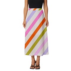 Lines Geometric Background Classic Midi Chiffon Skirt