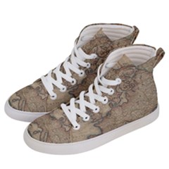 Old Vintage Classic Map Of Europe Men s Hi-top Skate Sneakers by Paksenen