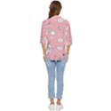 Cute Unicorn Seamless Pattern Women s Quarter Sleeve Pocket Shirt View4