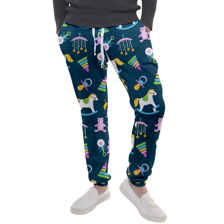 Cute Babies Toys Seamless Pattern Men s Jogger Sweatpants