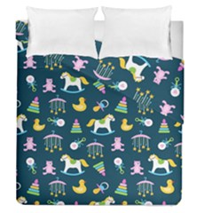 Cute Babies Toys Seamless Pattern Duvet Cover Double Side (queen Size) by Apen