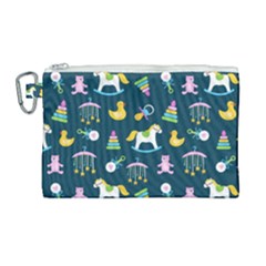 Cute Babies Toys Seamless Pattern Canvas Cosmetic Bag (large) by Apen