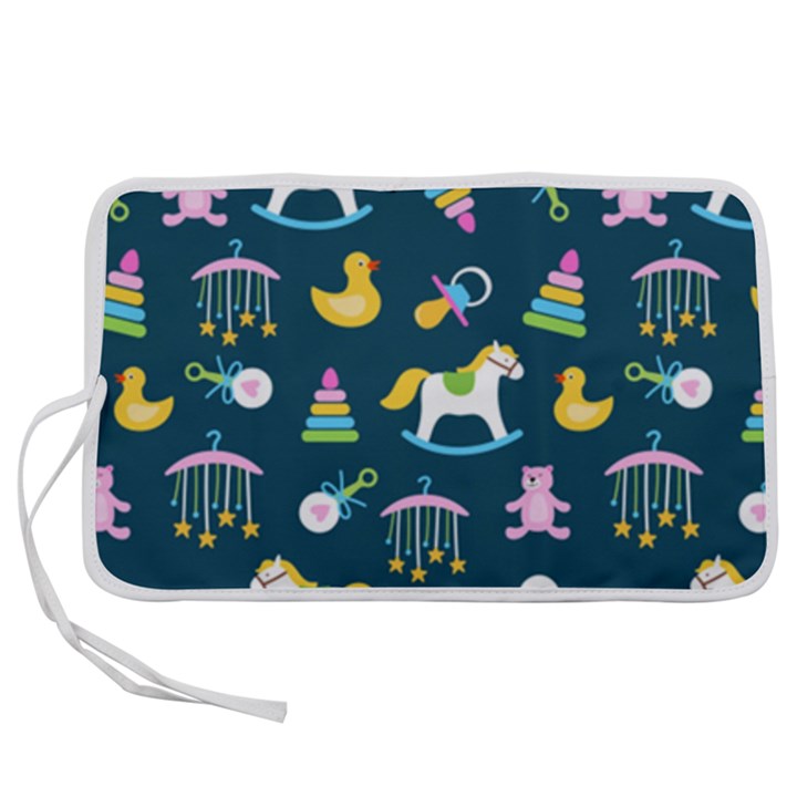 Cute Babies Toys Seamless Pattern Pen Storage Case (M)