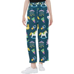 Cute Babies Toys Seamless Pattern Women s Pants  by Apen