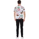 Seamless Pattern Coconut Piece Palm Leaves With Pink Hibiscus Men s Short Sleeve Rash Guard View2