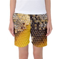 Honeycomb With Bees Women s Basketball Shorts by Apen