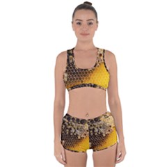 Honeycomb With Bees Racerback Boyleg Bikini Set by Apen