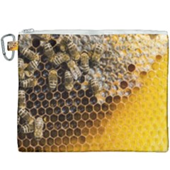 Honeycomb With Bees Canvas Cosmetic Bag (xxxl) by Apen