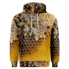 Honeycomb With Bees Men s Overhead Hoodie by Apen