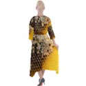 Honeycomb With Bees Quarter Sleeve Wrap Front Maxi Dress View2