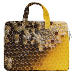 Honeycomb With Bees Macbook Pro 13  Double Pocket Laptop Bag by Apen