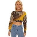 Honeycomb With Bees Lightweight Long Sleeve Sweatshirt View1