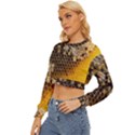 Honeycomb With Bees Lightweight Long Sleeve Sweatshirt View2