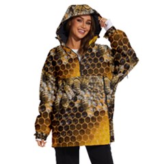 Honeycomb With Bees Women s Ski And Snowboard Waterproof Breathable Jacket