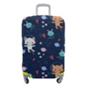 Cute Astronaut Cat With Star Galaxy Elements Seamless Pattern Luggage Cover (Small) View1