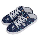 Cute Astronaut Cat With Star Galaxy Elements Seamless Pattern Half Slippers View2