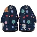 Cute Astronaut Cat With Star Galaxy Elements Seamless Pattern Women s Chunky Heel Loafers View4