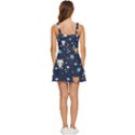 Cute Astronaut Cat With Star Galaxy Elements Seamless Pattern Ruffle Edge Bra Cup Chiffon Mini Dress View4