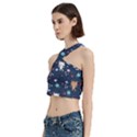 Cute Astronaut Cat With Star Galaxy Elements Seamless Pattern Cut Out Top View2