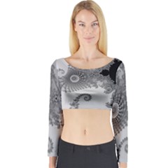 Apple Males Almond Bread Abstract Mathematics Long Sleeve Crop Top by Apen