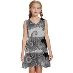 Apple Males Almond Bread Abstract Mathematics Kids  Sleeveless Tiered Mini Dress by Apen