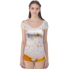 Beer Foam Texture Macro Liquid Bubble Boyleg Leotard  by Cemarart