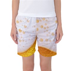 Beer Foam Texture Macro Liquid Bubble Women s Basketball Shorts by Cemarart