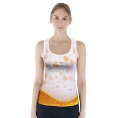 Beer Foam Texture Macro Liquid Bubble Racer Back Sports Top by Cemarart