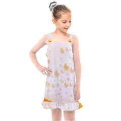 Beer Foam Texture Macro Liquid Bubble Kids  Overall Dress by Cemarart