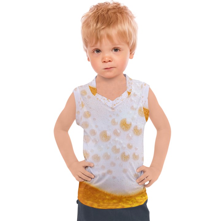 Beer Foam Texture Macro Liquid Bubble Kids  Sport Tank Top