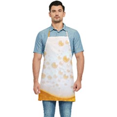 Beer Foam Texture Macro Liquid Bubble Kitchen Apron by Cemarart