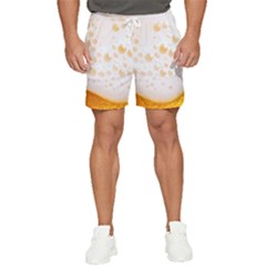 Beer Foam Texture Macro Liquid Bubble Men s Runner Shorts by Cemarart