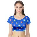 Background Star Darling Galaxy Short Sleeve Crop Top View1