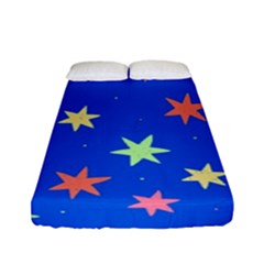 Background Star Darling Galaxy Fitted Sheet (full/ Double Size) by Maspions