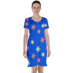 Background Star Darling Galaxy Short Sleeve Nightdress